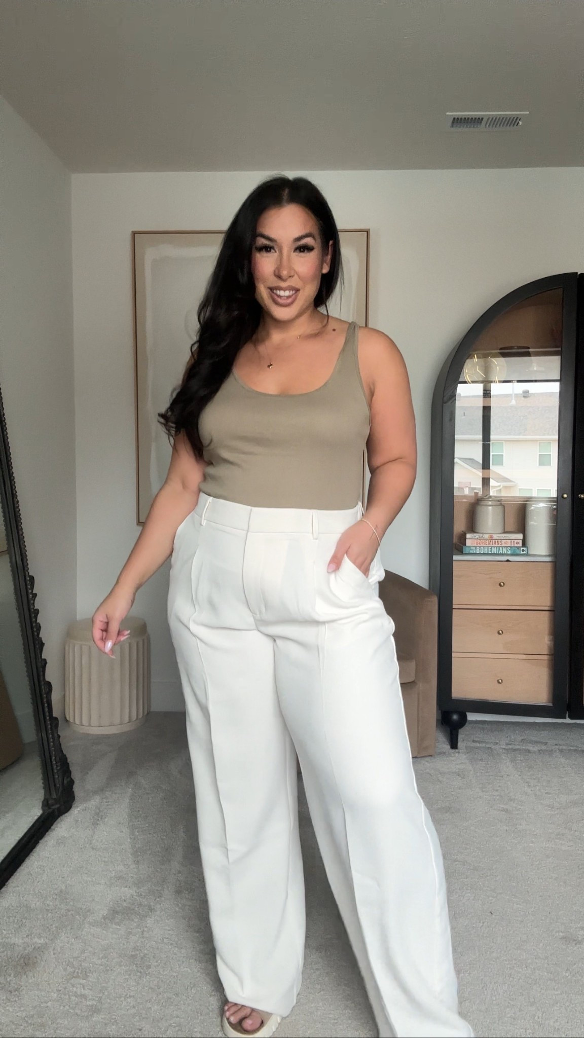 Affordable midsize spring outfit from Target! Wearing size large in the tank and size 16 in the trousers!  
-
-
-
spring dress, white poplin skirt, vest top, target fashion, bridal shower dress, baby shower dress, short mini dress, floral dress

#LTKStyleTip #LTKMidsize