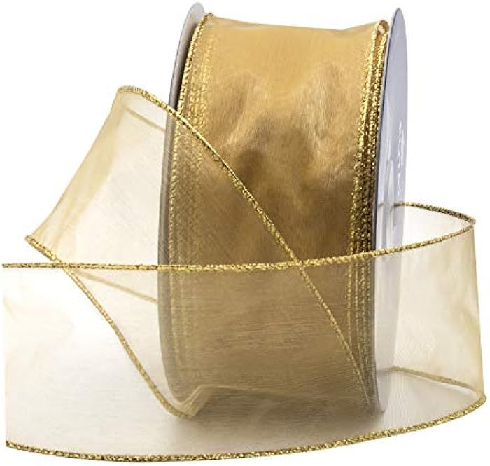 Royal Imports Organza Wired Sheer Ribbon 2.5" (#40) for Floral & Craft Decoration, 50 Yard Roll (... | Amazon (US)