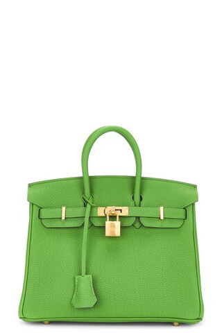 hermes Hermes Togo Birkin 25 Handbag in Vert Yucca - Green. Size all. | FWRD 