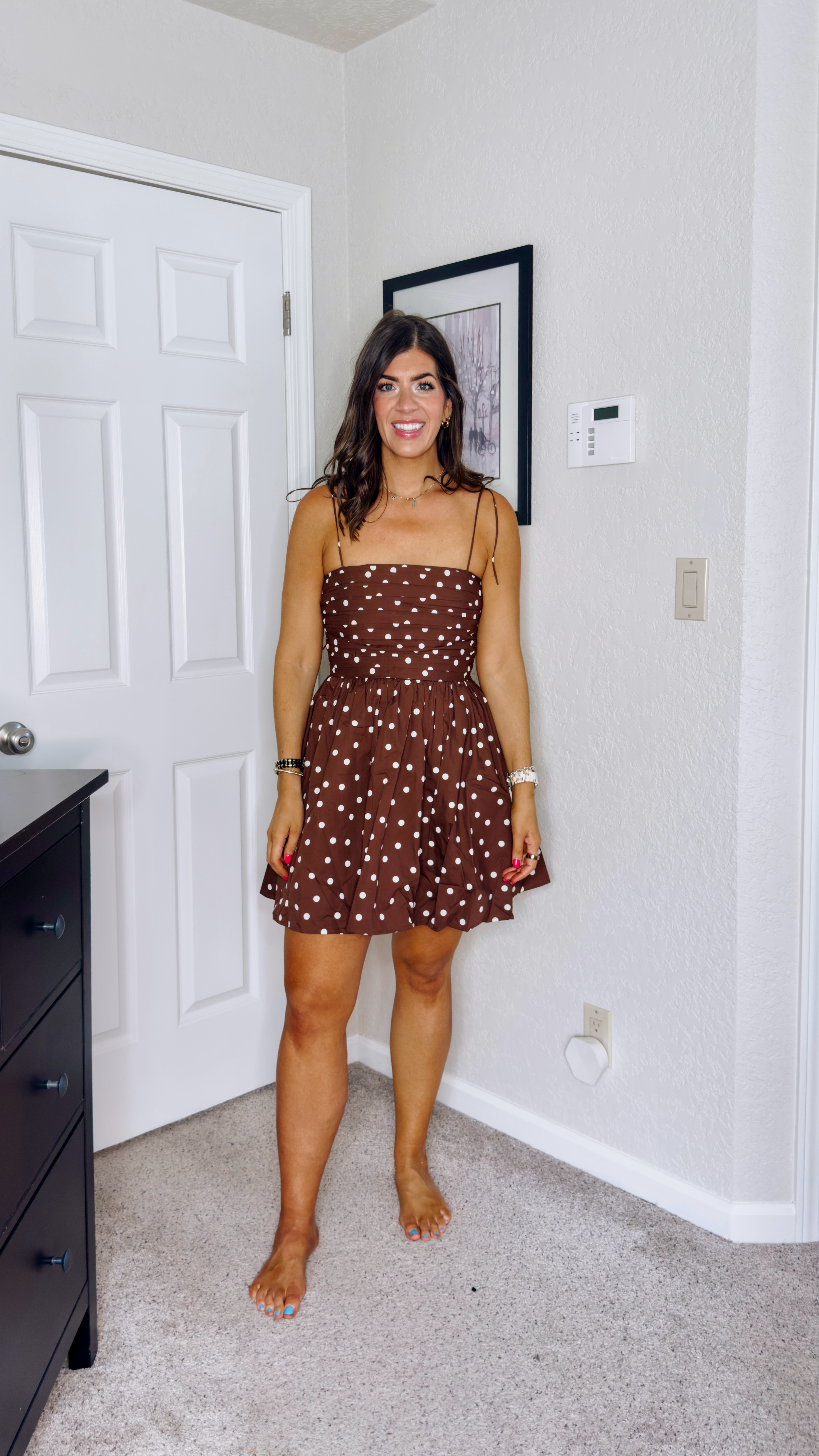 Let’s try on my vacation order!  In a medium tall in the polka dot mini!

summer outfit, midsize dresses, spring and summer dresses, casual to wedding guest dresses, size inclusive fashion, everyday dresses, special occasion style, casual dress, event dress, affordable dresses 


#LTKFindsUnder50 #LTKSaleAlert #LTKMidsize
