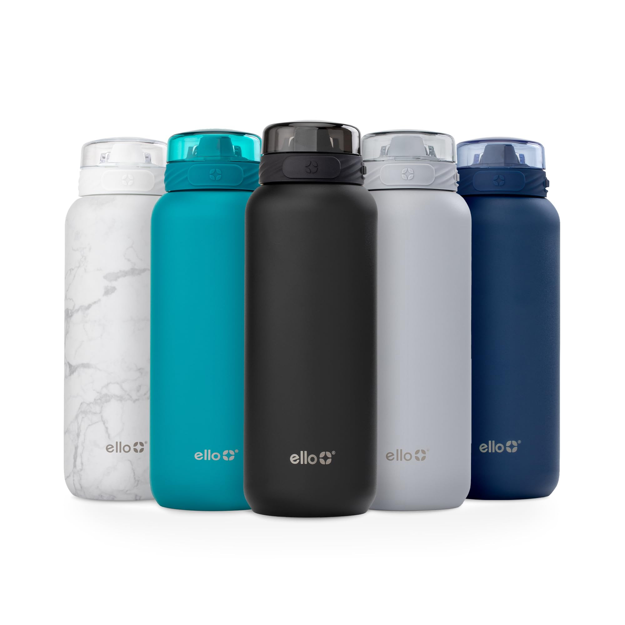 Ello Cooper 32oz Stainless Steel Water Bottle with Straw and Carry Handle, Double Walled and Vacu... | Amazon (US)