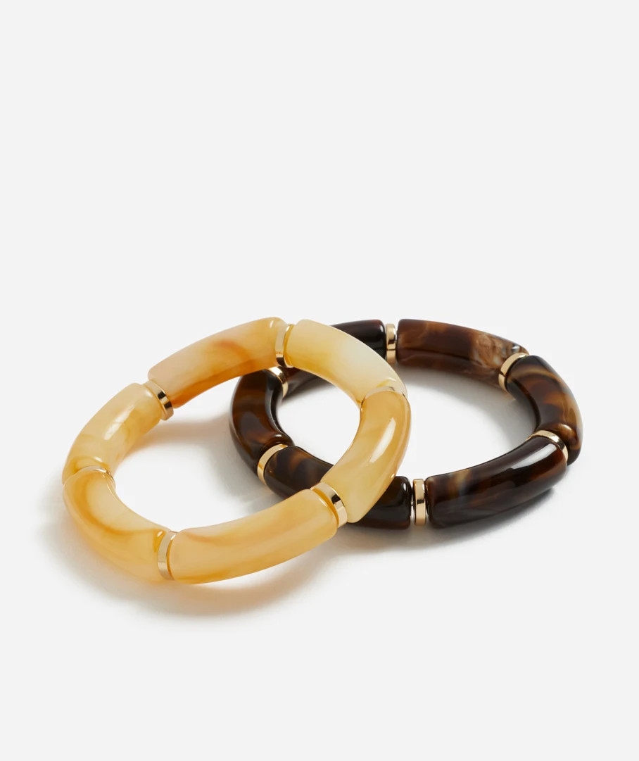 RESIN STRETCH BANGLE 2PK | Sportsgirl