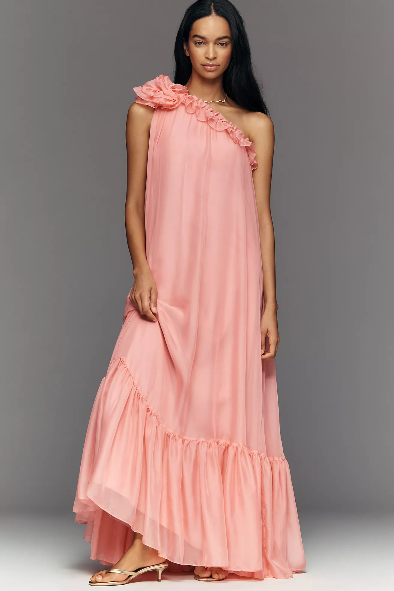 Mac Duggal One-Shoulder Maxi Dress | Anthropologie (US)