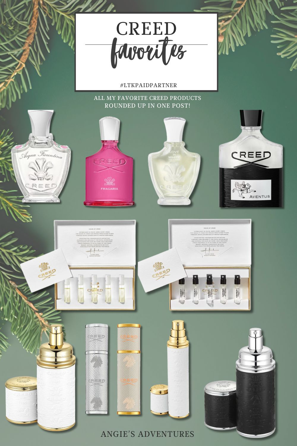 💎✨ Creed Gift Guide 2025 ✨💎
For the fragrance lover who appreciates luxury in every note, these timeless scents from Creed are truly unforgettable. From soft florals to bold masculine blends, each one is crafted to make a lasting impression. Perfect for gifting — or treating yourself. 🌸🎁

🌿 My Creed Favorites:
🌹 Wind Flowers – feminine, romantic, and modern
🍓 Fragaria – fresh and fruity with an elegant twist
🍑 Aqua Fiorentina – light, sophisticated, and graceful
👑 Queen of Silk – rich, warm, and effortlessly opulent
🕶️ Aventus for Men – iconic, confident, and timeless

🎁 Gift Ideas:
✨ Sampler sets for trying them all
💼 Atomizers for travel or everyday luxury
💎 Flacons for collectors and signature scent lovers

Each of these makes an unforgettable gift — whether it’s for him, for her, or for you.

#CreedFragrance #LuxuryGifts #LTKGiftGuide #FragranceLover #LTKHoliday #PerfumeObsessed #Aventus #WindFlowers #QueenOfSilk #CreedPerfume #LTKFinds #LuxuryLifestyle #PerfumeAddict 

 #LTKGiftGuide #LTKHoliday