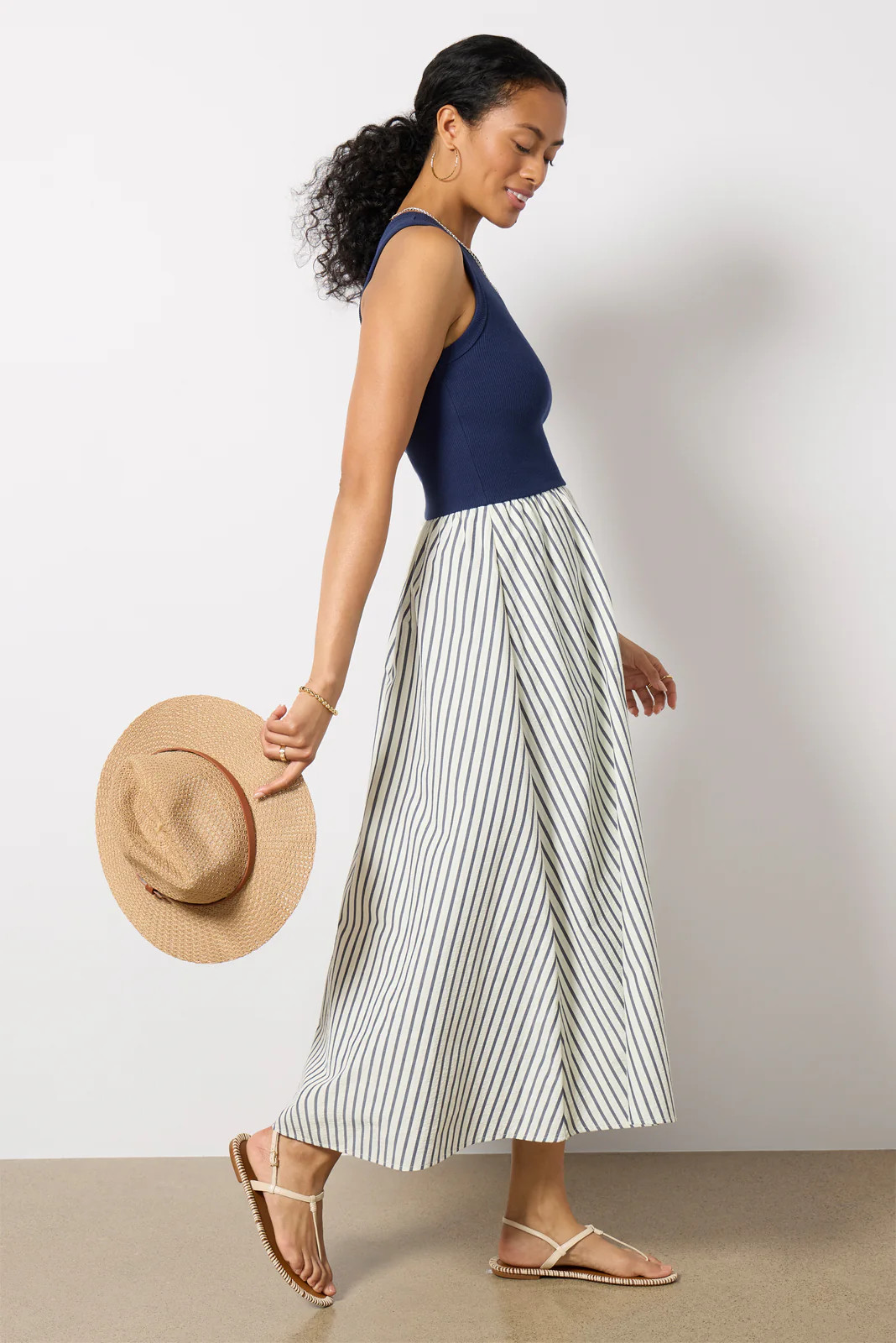 Rhett Mixed Media Maxi Dress | Evereve