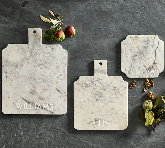 Marquee Marble Large Handle Cheeseboard | Pottery Barn (US)