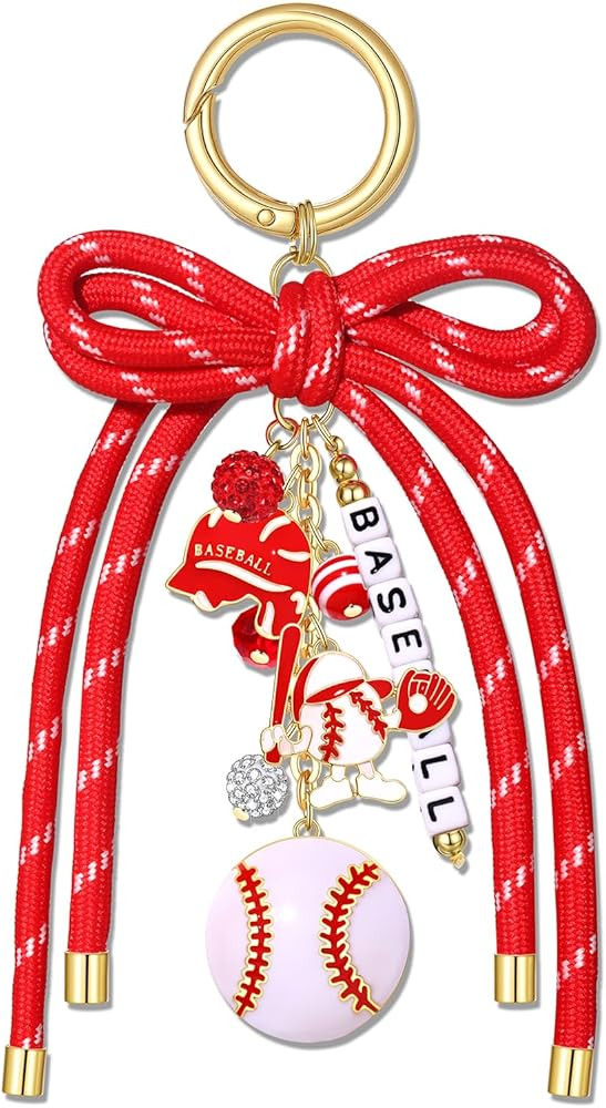 PHALIN Football Baseball Basketball Golf Bag Charms Keychain for Women Men Bow Purse Charm Sport ... | Amazon (US)