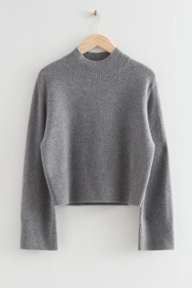 Relaxed Fit Cashmere Jumper  - Dark Grey - Ladies | H&M GB | H&M (UK, MY, IN, SG, PH, TW, HK)