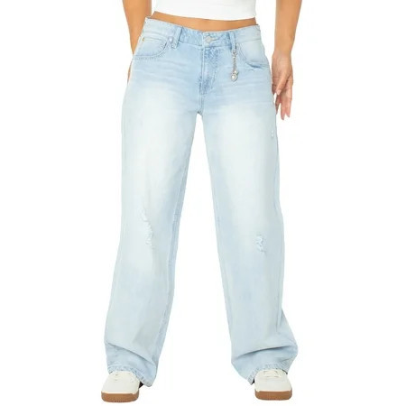 Celebrity Pink Women s and Women s Plus Low Rise Baggy Wide Leg Jeans Sizes 1-24 | Walmart (US)