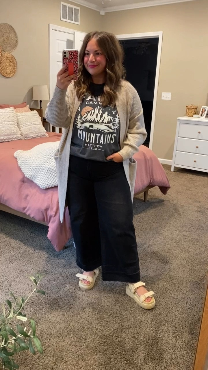 Super cozy Christian fit that is head to toe Amazon!

sandals: fit a tad oversized // wearing a 5
jeans: fit true to size // wearing a 14
tee: fits true to size // wearing a large
cardigan: fits oversized // wearing a medium

#LTKFindsUnder100 #LTKFindsUnder50 #LTKStyleTip