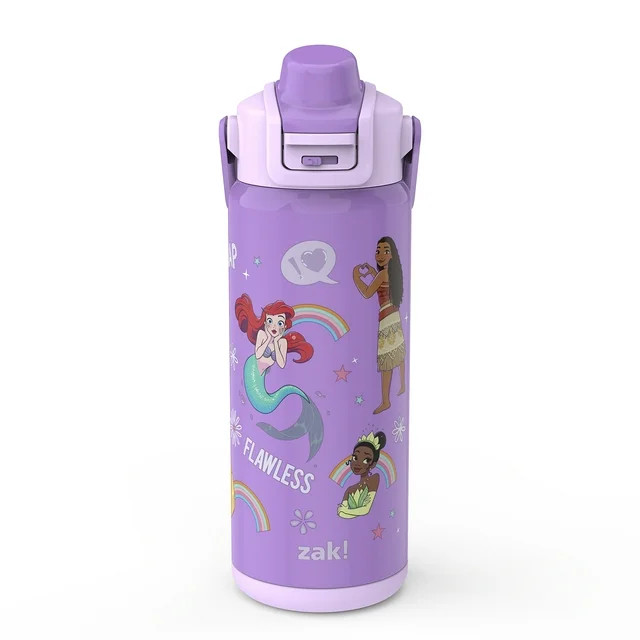 Zak Designs Disney 20 oz Stainless Steel Insulated Water Bottle, Princess | Walmart (US)