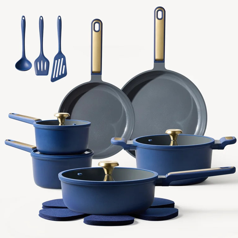 Carote 18-Piece Pots and Pans Set, Ceramic Nonstick Cookware Set with Utensils,Induction Compatib... | Walmart (US)