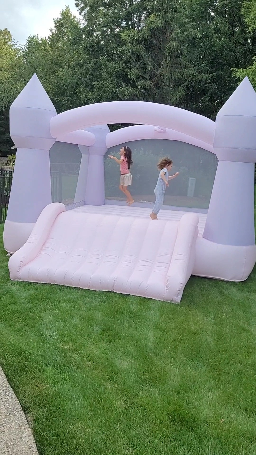 The cutest bounce house on Amazon! We bought this for a birthday party because it was the same price as renting one and have used it so much. Great for indoor play outdoor play and birthday parties! Comes in multiple color options!

#LTKParties #LTKWatchNow #LTKKids