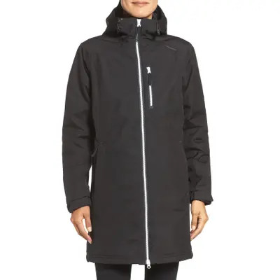 Helly Hansen Belfast Long Waterproof Winter Rain Jacket in Black at Nordstrom, Size X-Large | Nordstrom