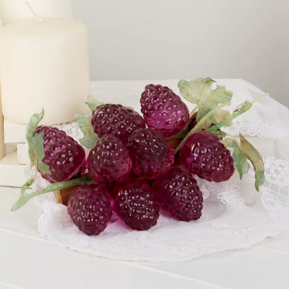 Vintage Purple Berries on Driftwood With Leaves - Etsy | Etsy (US)