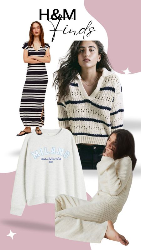 H&M finds new arrivals 
Maxi dress for spring 
Printed sweatshirt 
Pointelle-knit sweater 
Loungewear 

#LTKfindsunder100 #LTKfindsunder50