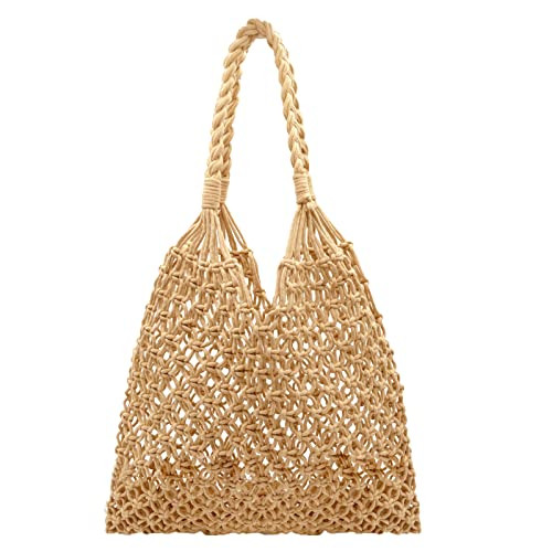 Lytosmoo Crochet Beach Bags for Women Summer Beach Tote Bag Knit Vacation Tote Bag Aesthetic Tote Bag | Amazon (US)