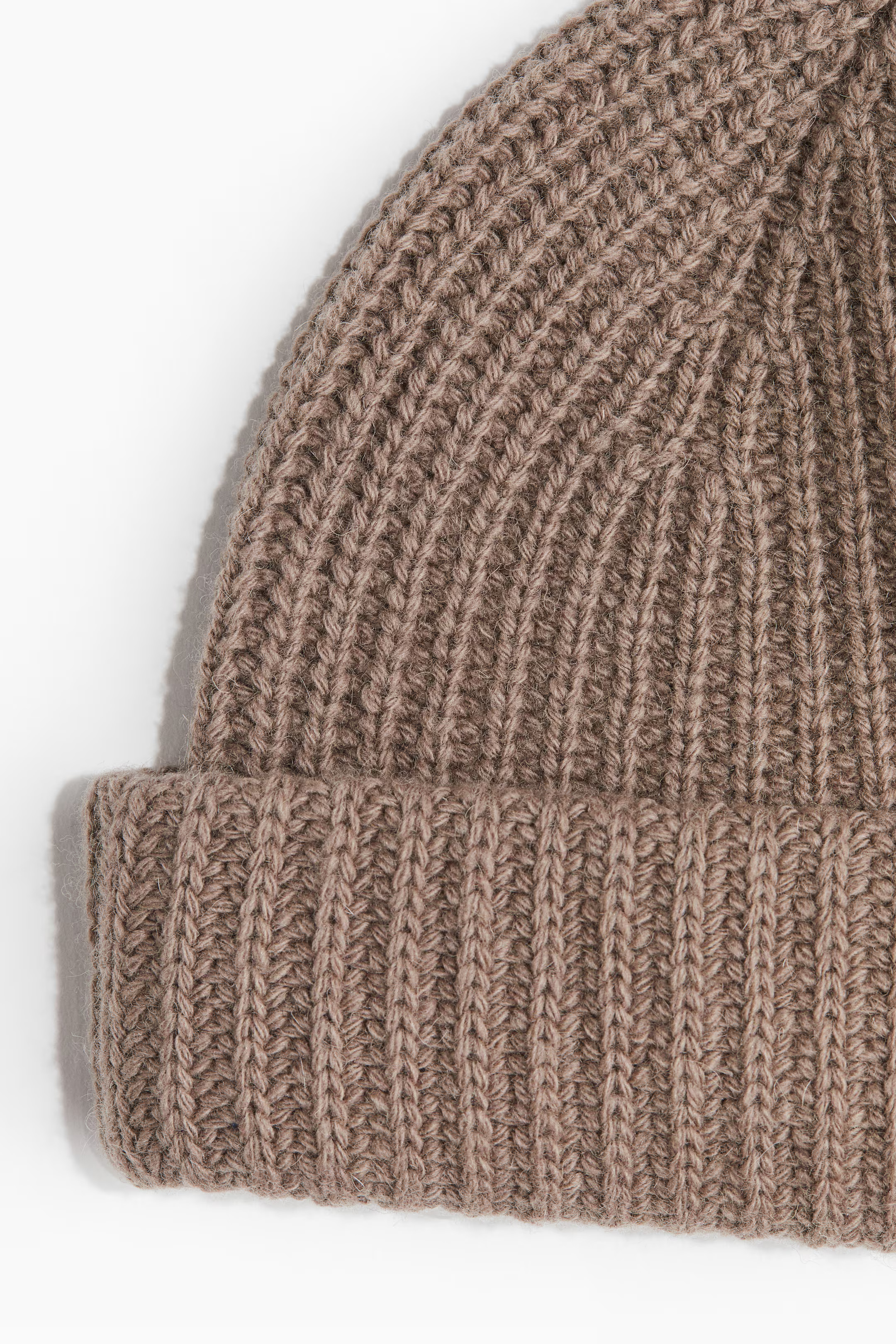 Rib-knit wool-blend hat - Dark beige - Men | H&M GB | H&M (UK, MY, IN, SG, PH, TW, HK)