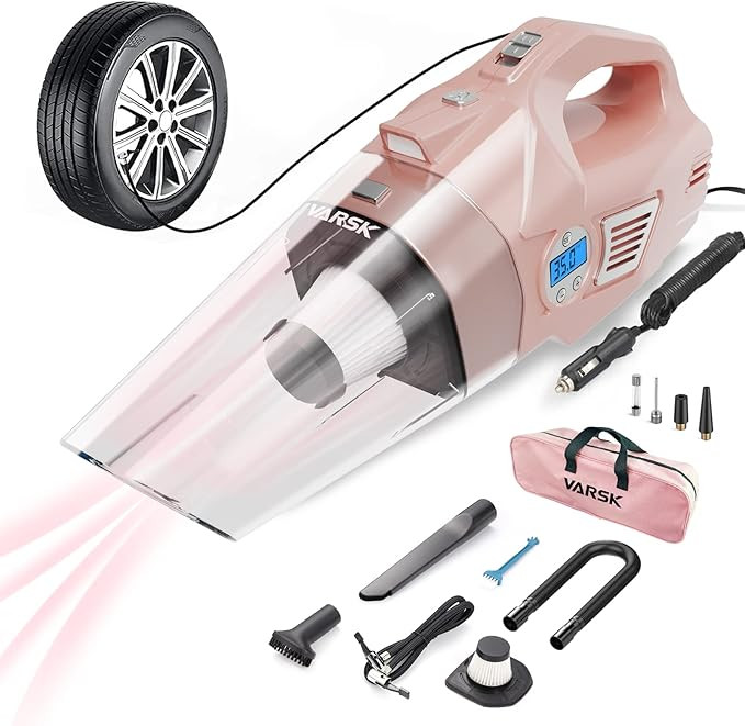 VARSK 4-in-1 Car Vacuum Cleaner High Power, Gifts for Her Women Girls Mom, Pink Handheld Car Vacu... | Amazon (US)