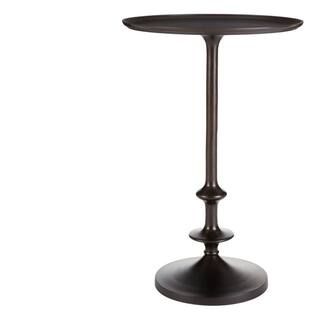 Bellkirk Round Dark Bronze Metal Accent Table (14.5 in. W x 22.25 in. H) | The Home Depot