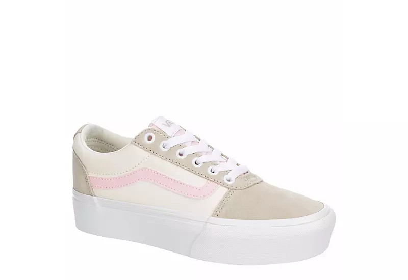 Vans Womens Ward Platform Sneaker - Beige | Rack Room Shoes