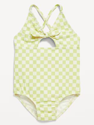 Printed Cutout One-Piece Swimsuit for Toddler Girls | Old Navy (US)