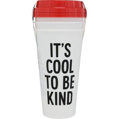 Aladdin 16oz 3pk Plastic It's Cool To Be Kind Reusable Cup White | Target