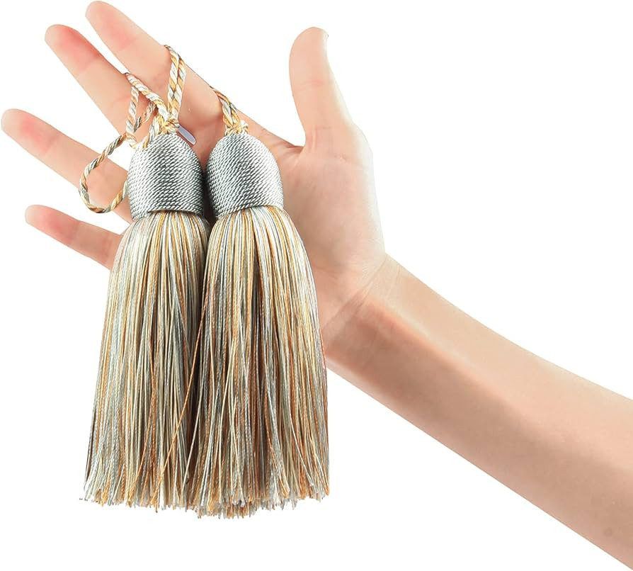 Fenghuangwu 2pcs Tassel Charms Polyester Key Tassels with Loop,DIY Handmade Craft Accessories of ... | Amazon (US)