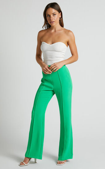 Jessa Pants - High Waisted Pants in Green | Showpo (US, UK & Europe)