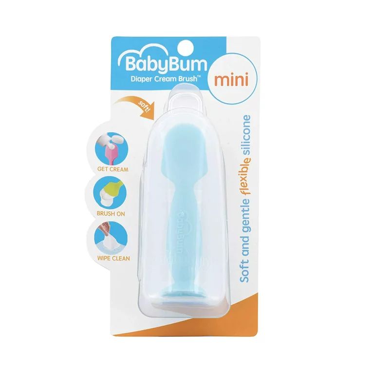 Blue Mini BabyBum Diaper Cream Brush - Soft Silicone Diaper Cream Applicator | Walmart (US)