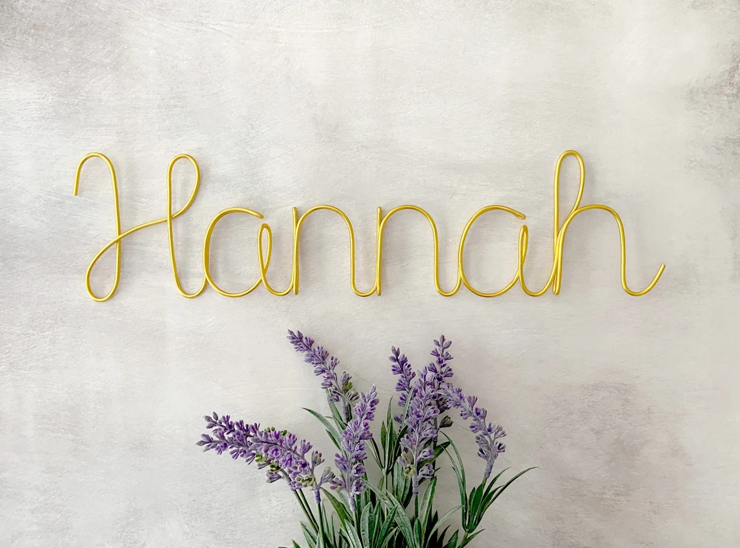 Gold Wire Name, Custom Wire Sign, Shelf Name Decor, Wired Words, Gold Wire Words, Name Script Wir... | Etsy (US)