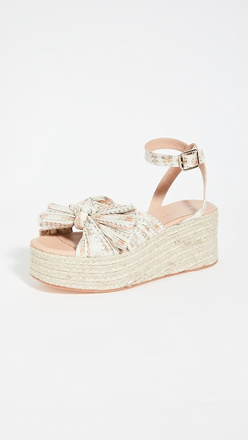 Posey Pleated Knot Flatform Espadrilles | Shopbop