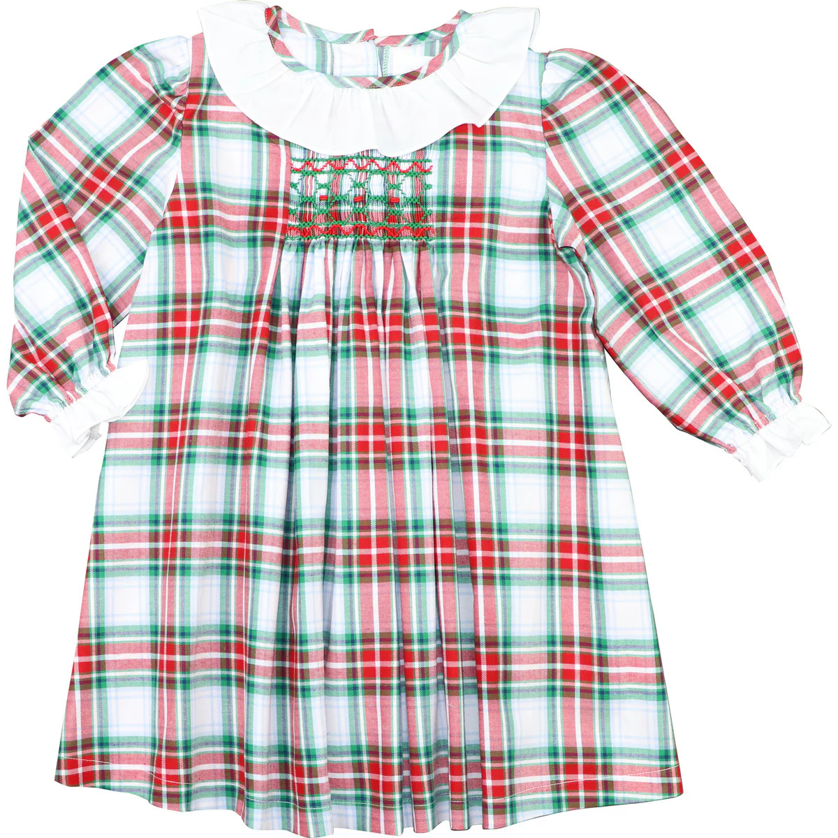 Red And Green Plaid Smocked Dress | Eliza James Kids