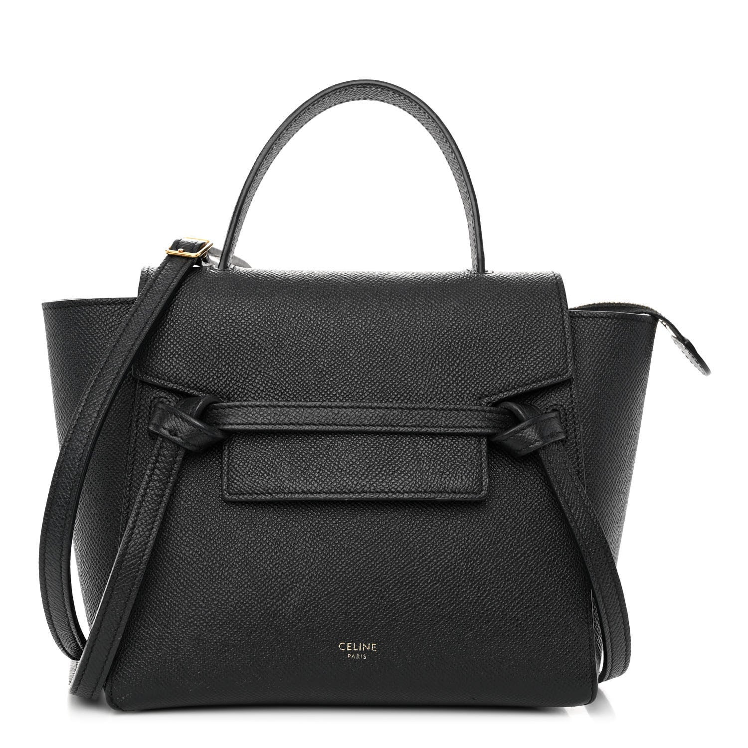 Grained Calfskin Nano Belt Bag Black | FASHIONPHILE (US)