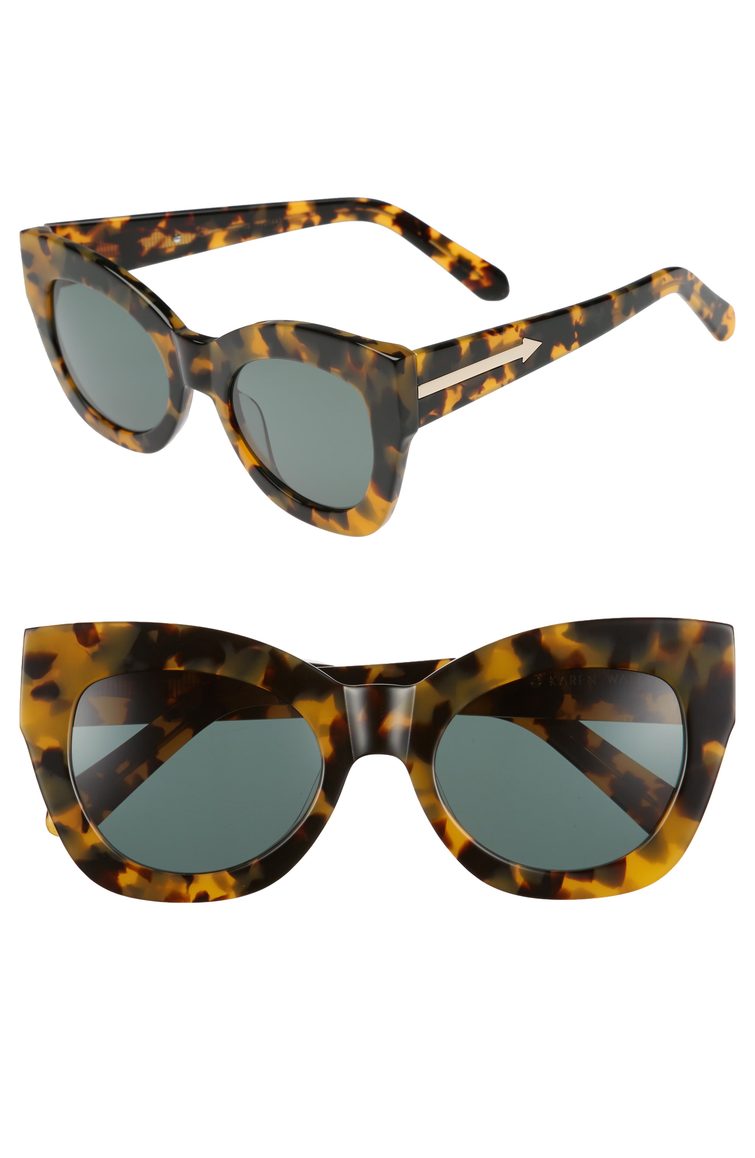 Women's Karen Walker Northern Lights V2 51Mm Cat Eye Sunglasses - Crazy Tortoise | Nordstrom