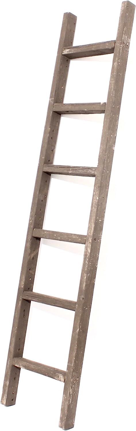 BarnwoodUSA Rustic Decorative Ladder - 100% Upcylced Wood (72" x 12" x 2.5", Espresso) | Amazon (US)