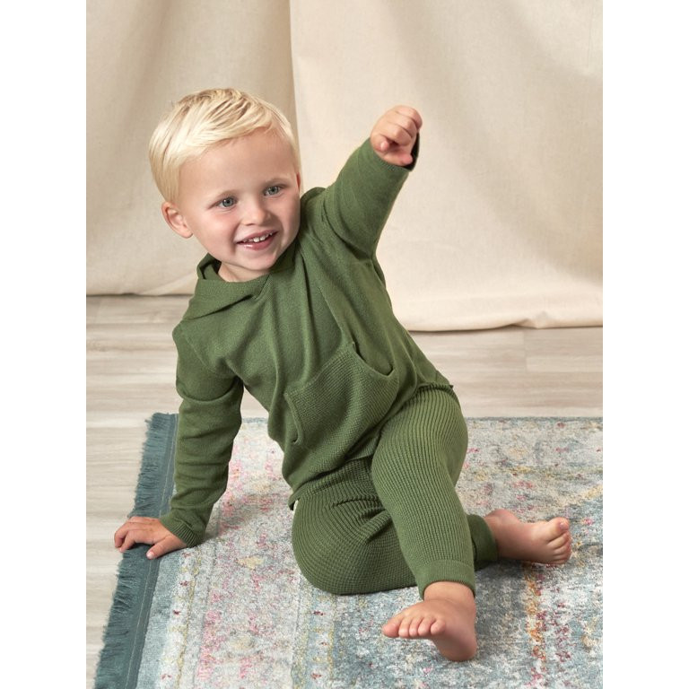 Modern Moments by Gerber Baby & Toddler Boys or Girls Unisex Sweater Knit Hoodie and Active Pant,... | Walmart (US)