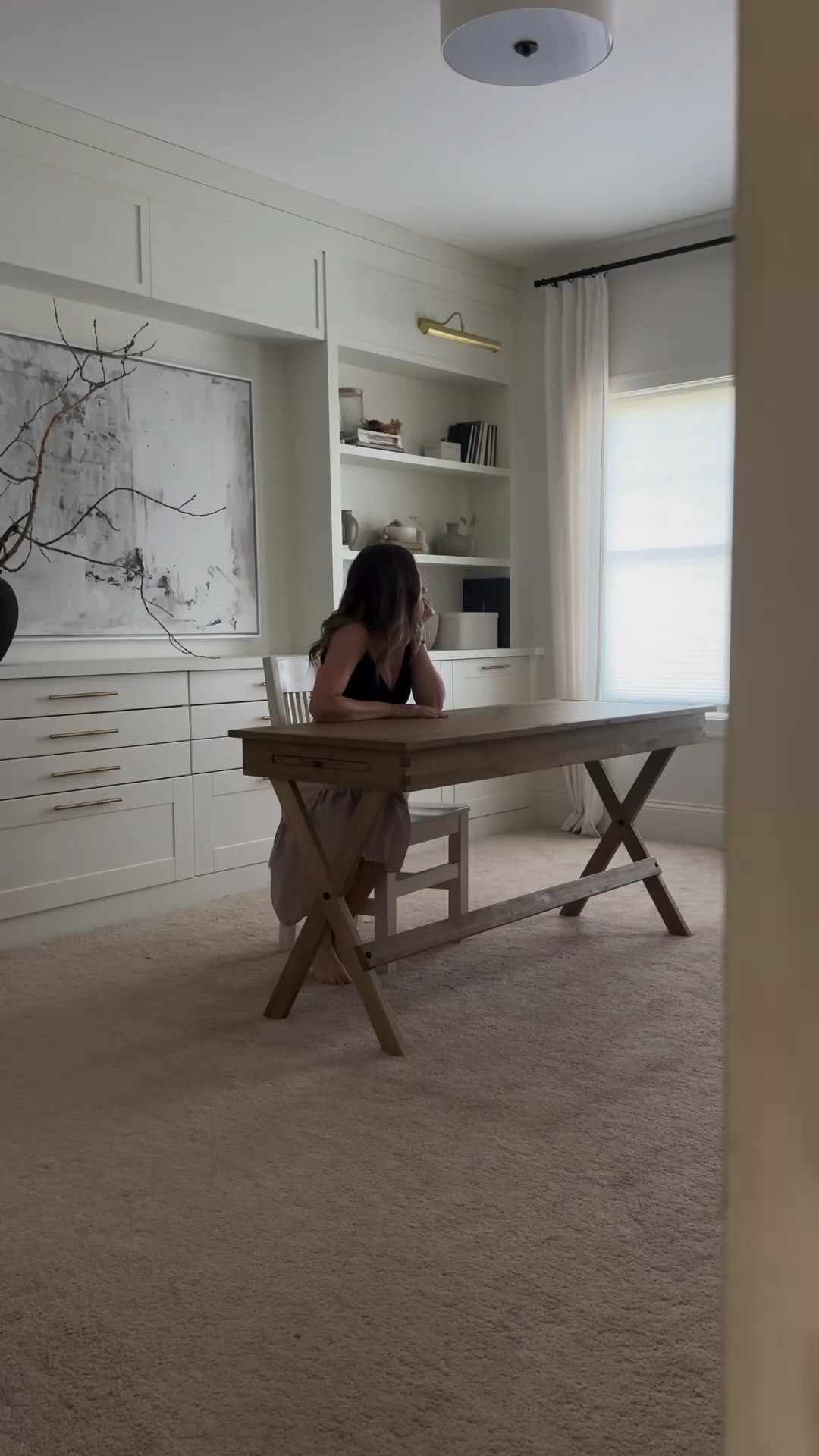 You have a God-given talent to make things beautiful where others can’t. It is just one thing that makes you special. 🫶🏻


Office design, wood desk, executive desk, neutral wood tones, white cabinets, shelf styling

#LTKHome #LTKFamily #LTKSeasonal