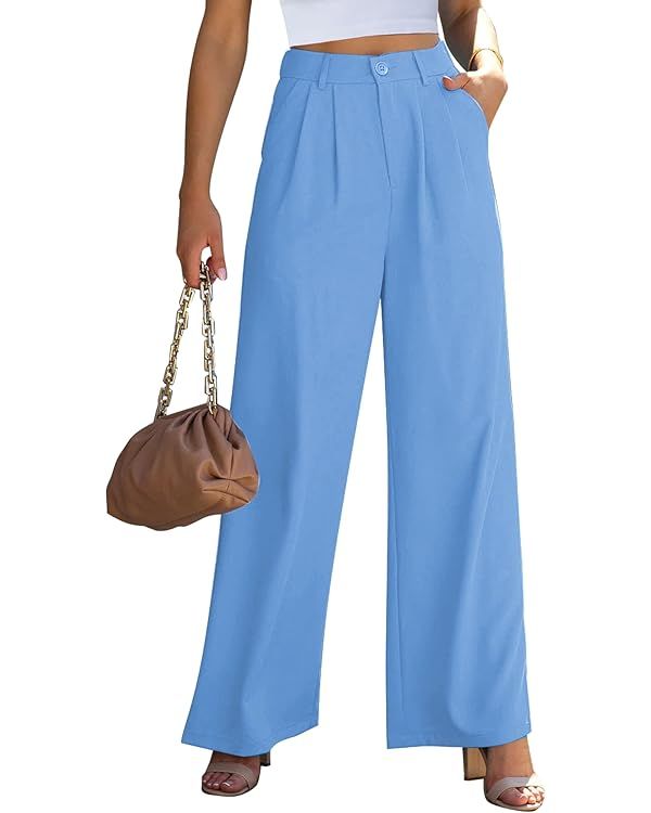 GRAPENT Wide Leg Pants for Women Work Business Casual High Waisted Dress Pants Flowy Trousers Off... | Amazon (US)