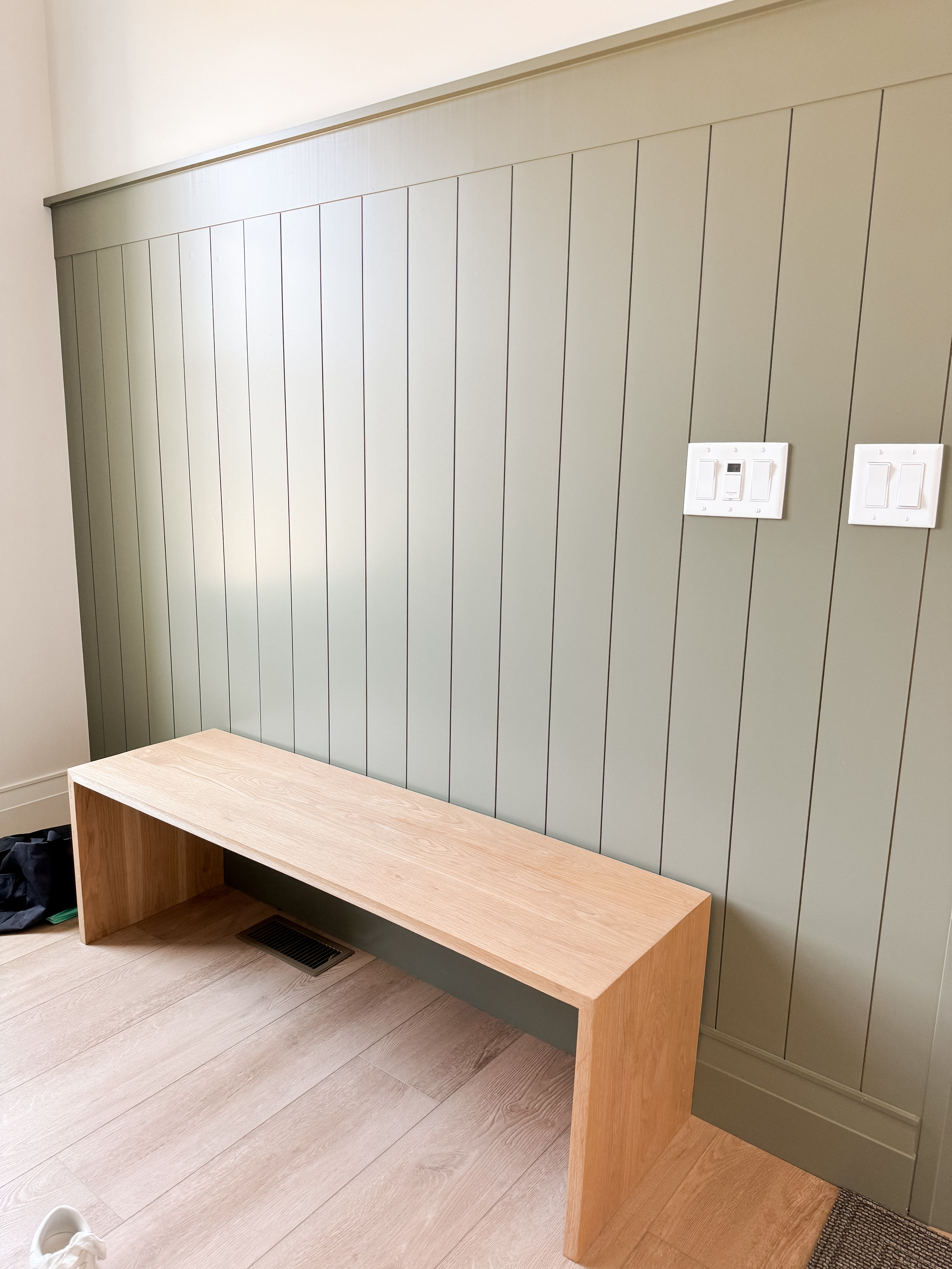 Loving the clean lines of our waterfall bench! It adds such a modern and minimalist feel to the space. Perfect for any entryway or mudroom! My husband made this one for our home, but I’ve found a few other options to give you a similar look   #InteriorDesign #ModernLiving #ChristeneHolderHome

#LTKHome