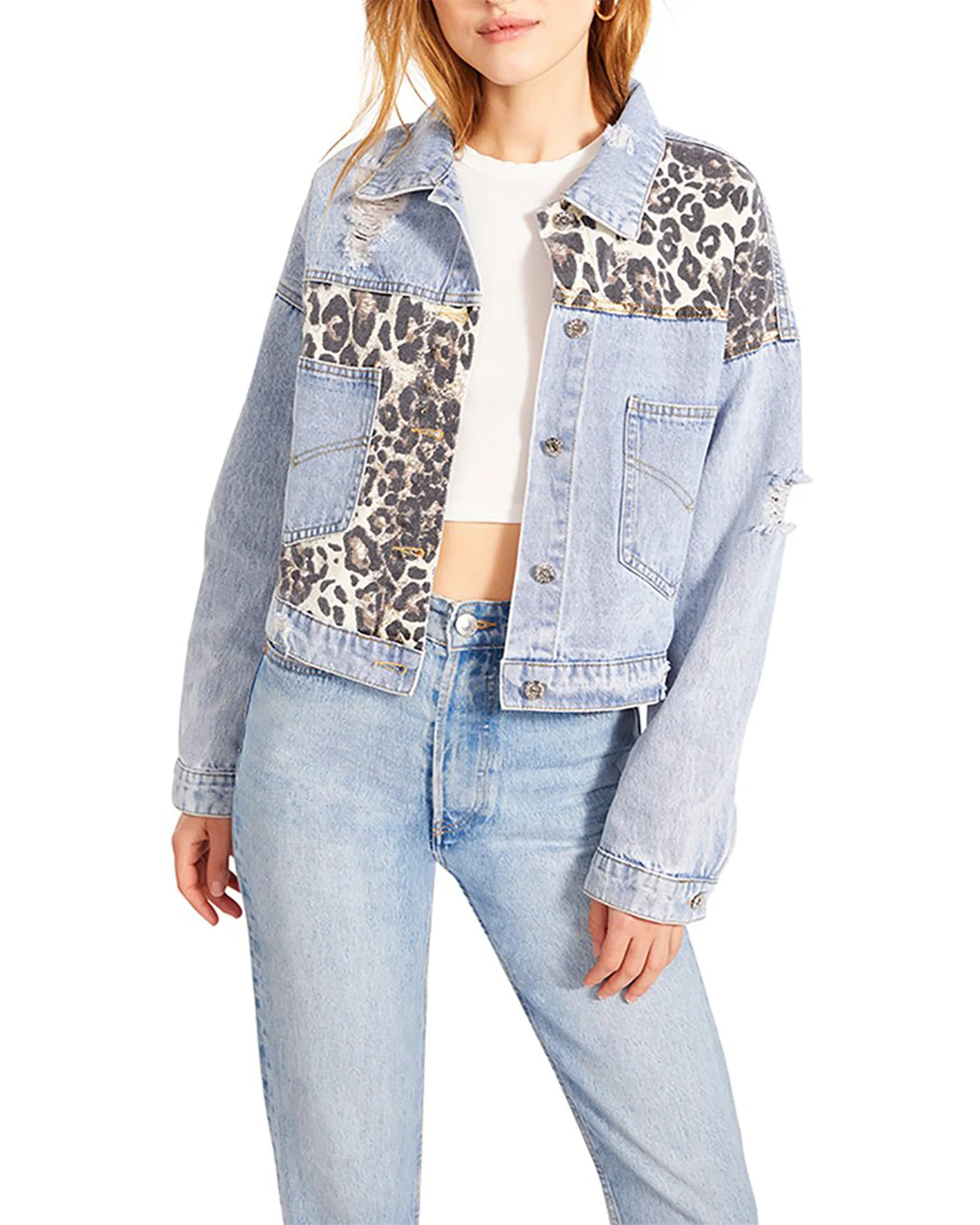LEOPARD DENIM JACKET | Steve Madden (US)