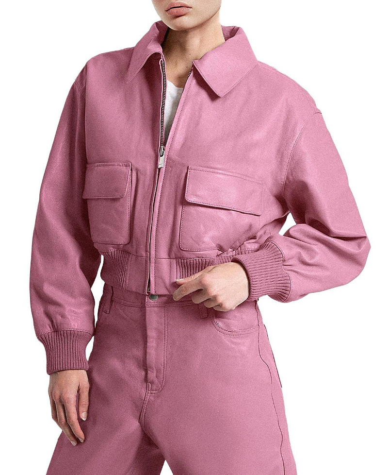 As by Df Florence Upcycled Leather Bomber Jacket | Bloomingdale's (US)