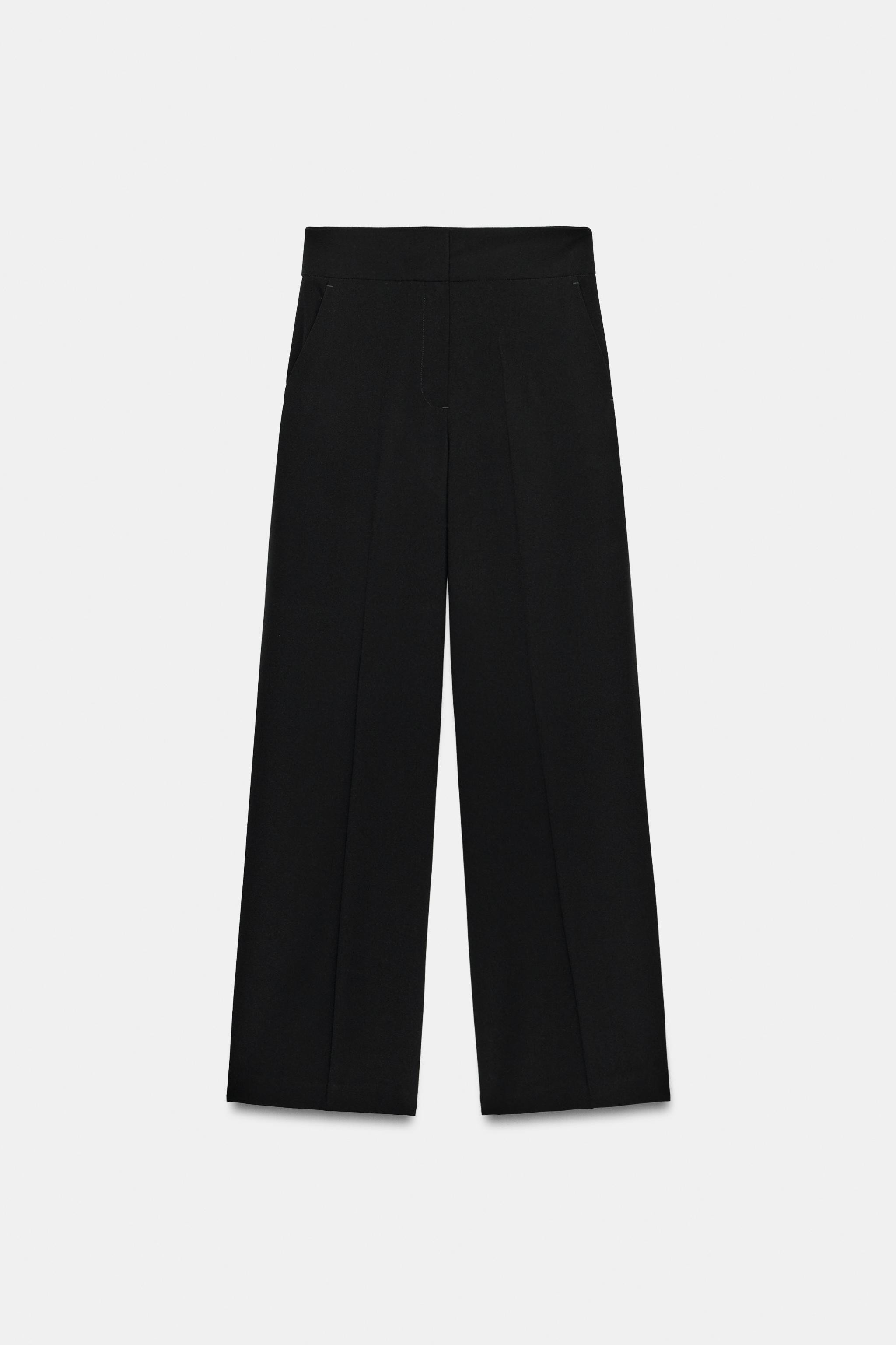 HIGH-WAIST WIDE-LEG TROUSERS | Zara UK