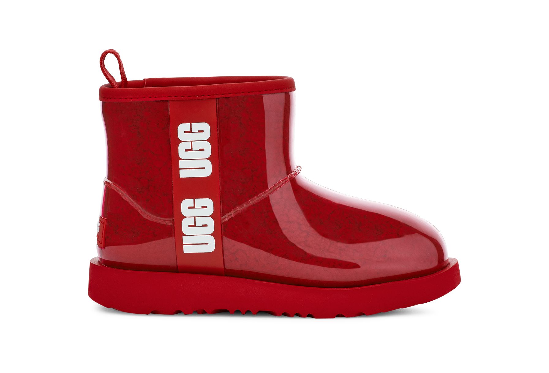 UGG Women's Classic Clear Mini Waterproof Classic Boots in Samba Red, Size 9 | UGG (US)