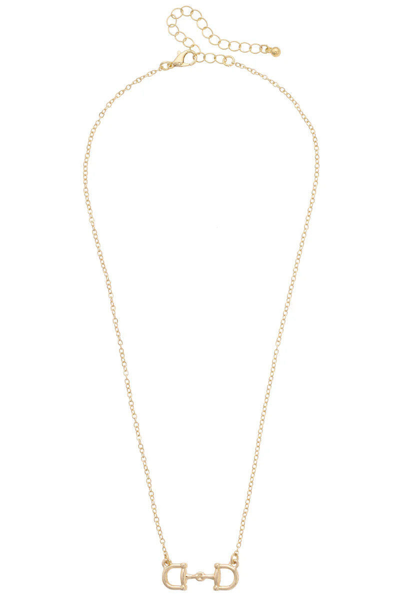 Roux Horsebit Necklace in Shiny Gold | CANVAS