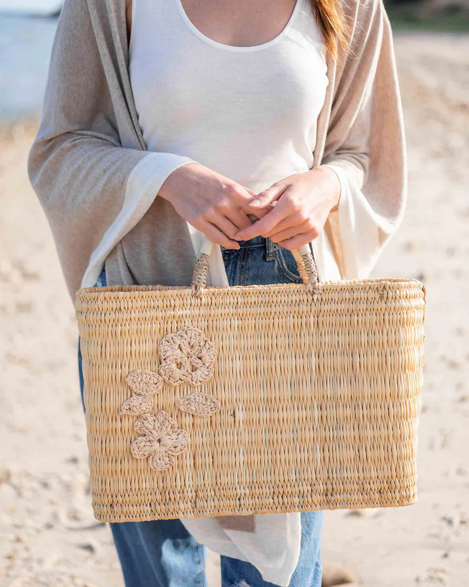 Medina Icon Basket - Natural Floral | MERSEA