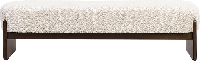 Christopher Knight Home Arden Minimalist Style Rectangular Loop Yarn Fabric Ottoman Bench, Rubber... | Amazon (US)