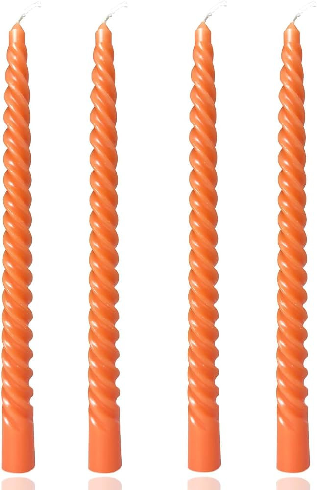 10 inch Gradual Spiral Color Taper Candles Set of 4 Pack Tapered Candle, Tall Candlesticks,for Di... | Amazon (US)