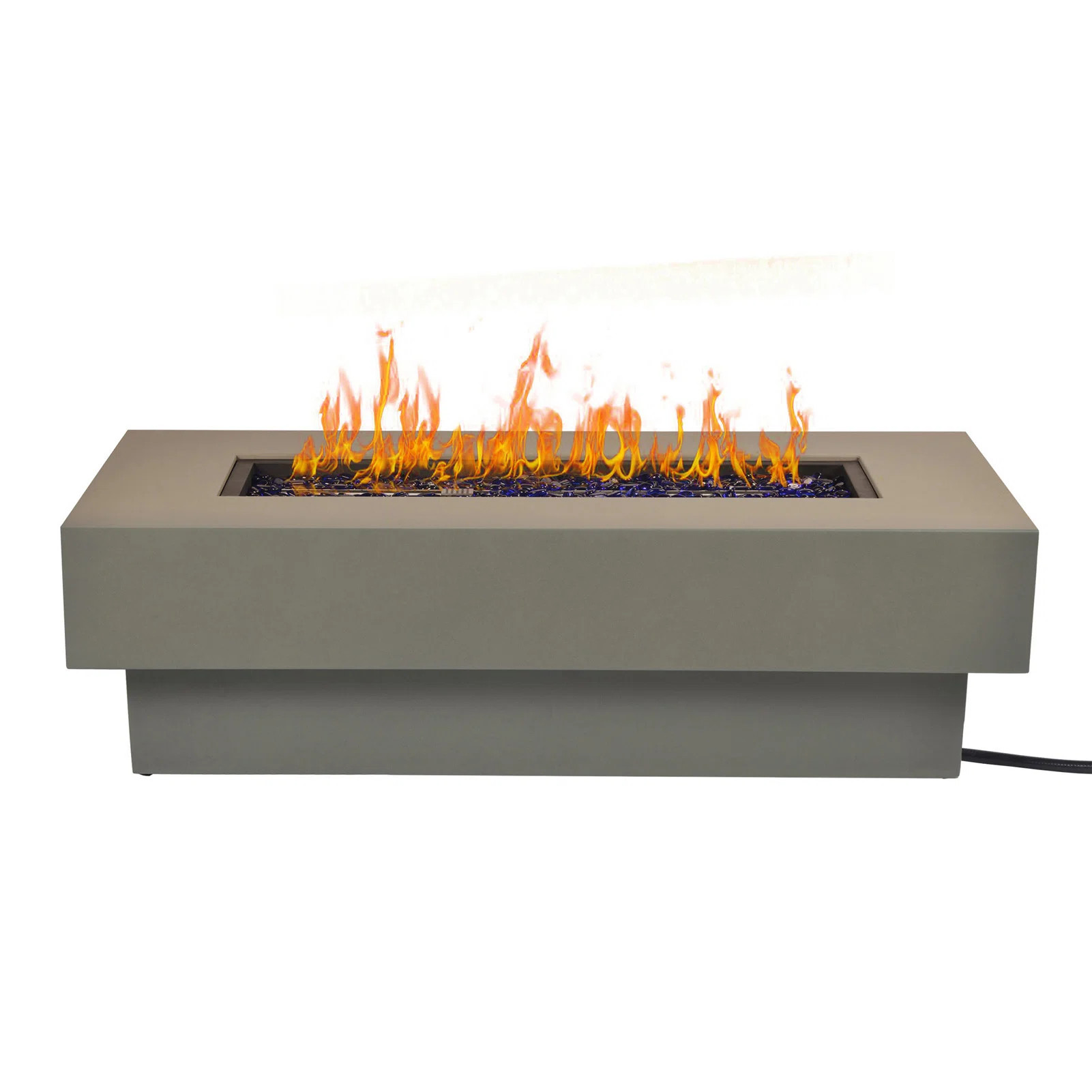 Akida 14.5'' H x 48'' W Steel Propane Outdoor Fire Pit Table with Lid | Wayfair North America
