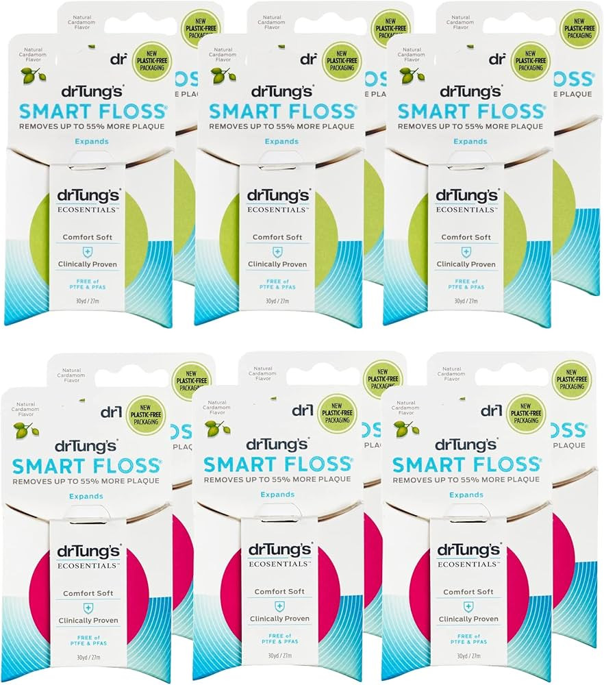 DrTung's Smart Floss - Natural Floss, PTFE & PFAS Free Floss, Gentle on Gums, Expands & Stretches... | Amazon (US)